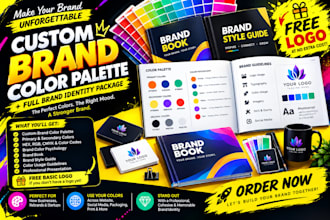 design color palette and mood board for your logo, website and brand