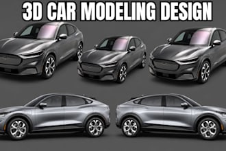 make photorealistic 3d car models for gaming, cad and vehicle rendering