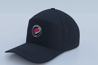create custom 3d cap modeling realistic rendering product visualization