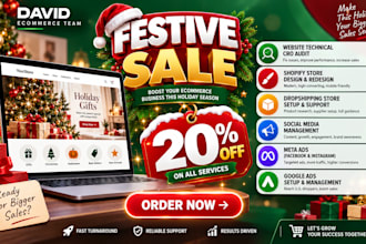 design shopify festive store, halloween, christmas store for european market