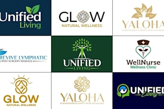 do holistic health wellness spiritual yoga spa healing logo for your business