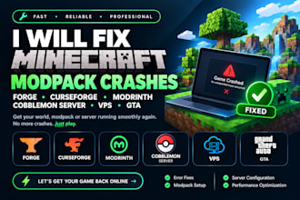 fix minecraft modpack crashes forge curseforge modrinth cobblemon server vps gta