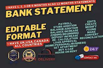 do loan bank statement, loan documentation ,loan processing