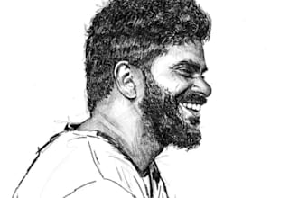 draw a custom digital portrait illustration in procreate