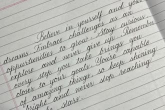 do cursive writing for my clients