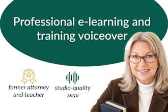record a professional elearning and training voice over