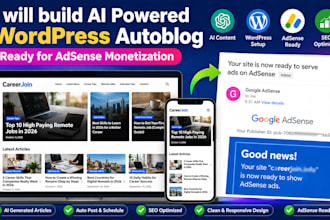 build ai powered wordpress autoblog for adsense