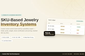 build a custom jewelry and diamond inventory management tool
