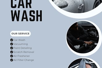 design a professional car wash flyer for your business