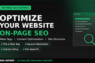 provide monthly on page SEO and content optimization service