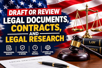 draft or review legal documents, contracts, and legal research