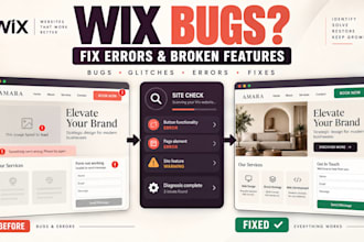 fix wix website bugs, errors, glitches, broken features and technical issues
