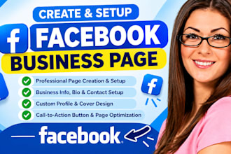 create professional facebook business page and profile