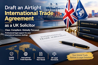 draft an airtight international trade agreement as a UK solicitor