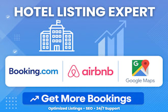 setup hotel listing on booking com airbnb google map
