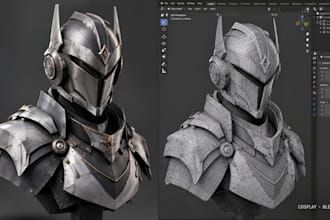 3d cosplay, cosplay armor, 3d props, wearable armor, 3d printing