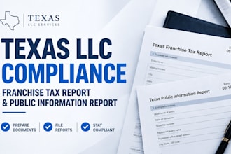 prepare and efile texas franchise tax report and public information report