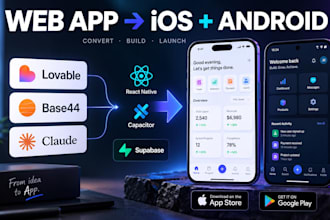 claude to react native mobile app base44 capacitor lovable ios flutter supabase