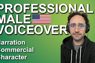 record a professional american male voice over