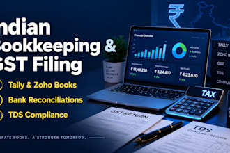 handle your bookkeeping, gst reconciliation and filing and tds compliance