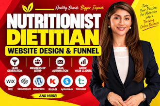 build wix nutritionist dietitian website nutrition lead generation coach funnel