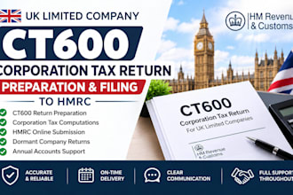 prepare and submit UK ct600 corporation tax return to hmrc