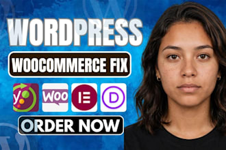 fix wordpress issues, woocommerce fix, website bugs, elementor fixes,fix website