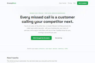 install a missed call text back system for your local business