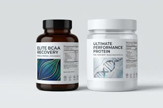 create premium supplement label design,bottle design and supplement label design