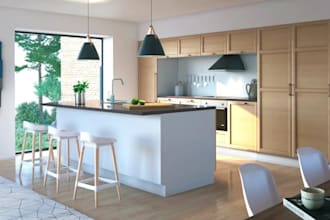 redesign your ikea kitchen with cabinets, layout, floor plan and 3d rendering
