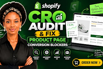 do shopify cro audit and fix product page conversion blockers