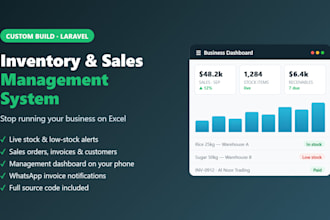 build a custom inventory and sales management system in laravel