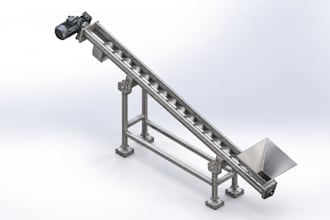 design screw conveyor and auger systems with solidworks cad