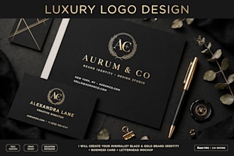 design a modern minimalist luxury business logo