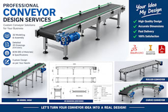 design a custom conveyor belt in solidworks