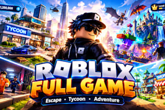 roblox full game, escape game, tycoon game as a roblox developer