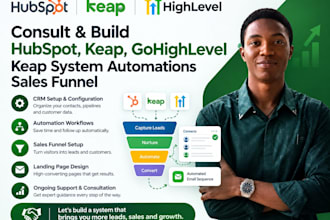 consult and build hubspot keap gohlghlevel keap system automations sales funnel