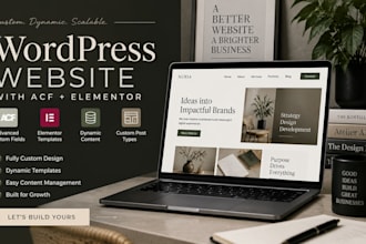 build dynamic wordpress website with acf elementor custom fields teelemenmplates