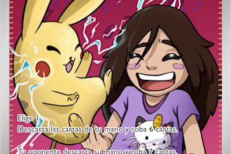 draw your custom pokemon card in this beautiful style