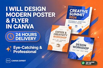 do modern canva poster and flyer design
