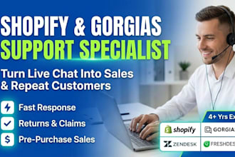 be your shopify customer support live chat and gorgias
