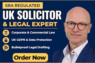 be your sra regulated UK solicitor for corporate commercial law, gdpr compliance