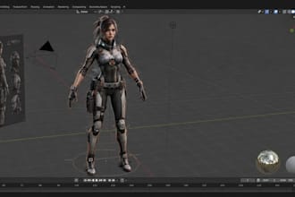 create custom 3d game characters in blender