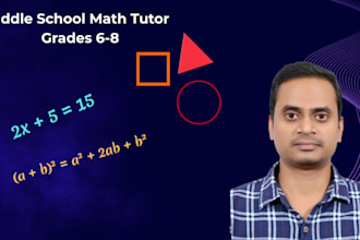 be your middle school math teacher for geometry algebra