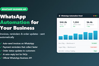 build whatsapp automation for invoices, reminders and orders