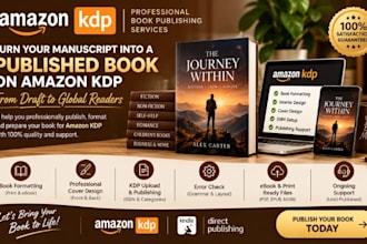 professionally upload and publish your book on amazon KDP
