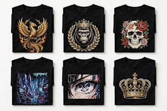 design custom streetwear t shirts with detailed graphics