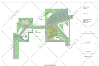 do landscape design for home garden, park, villa and draft site plan
