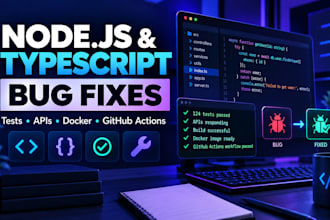 fix a bug in your node js or typescript project
