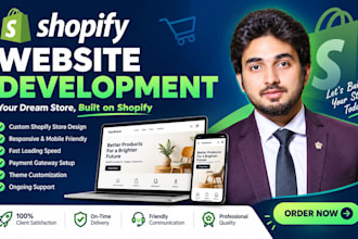 do shopify website design, create shopify store, or shopify dropshipping store